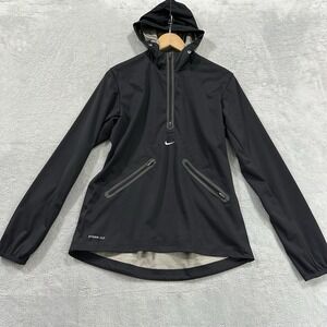 Nike Storm Fit Half Zip Hoodie Jacket Women M Long Sleeve Black Golf